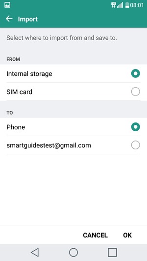 Select SIM card