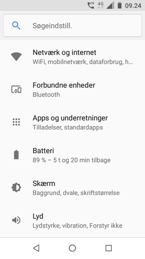 Vælg Netværk og internet
