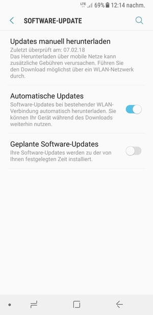 Wählen Sie Updates manuell herunterladen