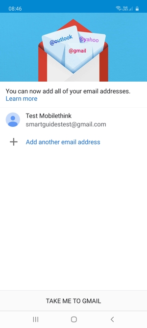 Select TAKE ME TO GMAIL