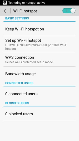 Your phone is now set up for use as a modem