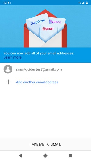 Select TAKE ME TO GMAIL