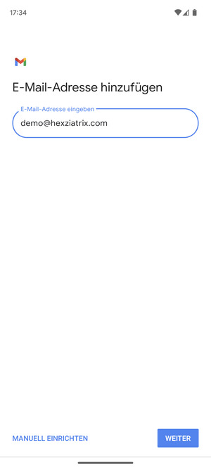 Geben Sie Ihre E-Mail-Adresse ein und wählen Sie WEITER