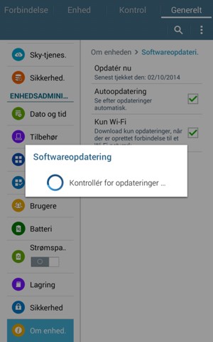 Afvent at søgningen er afsluttet
