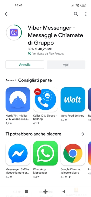 Attendi il completamento del processo di installazione