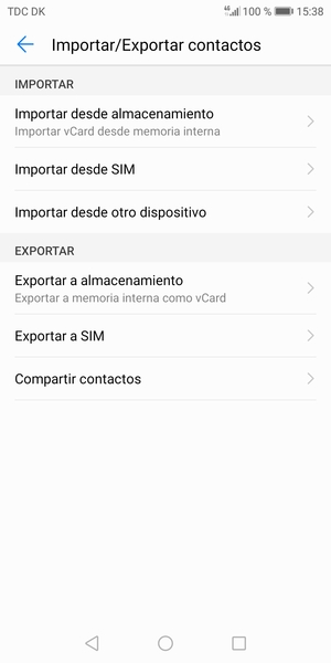 Seleccione Importar desde SIM