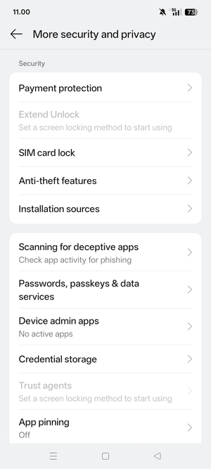 Scroll to and select  SIM card lock