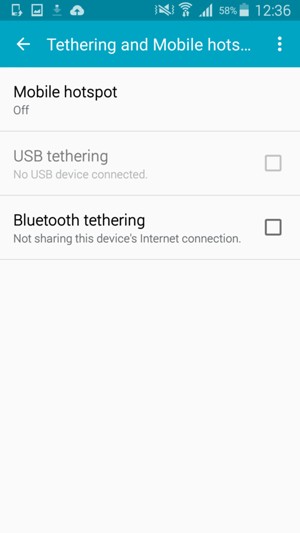 Select Mobile hotspot