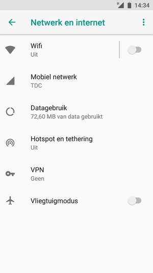 Selecteer Hotspot en tethering