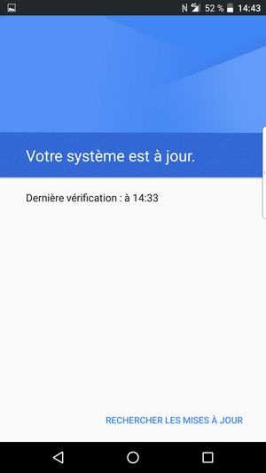 Sélectionnez RECHERCHER LES MISES À JOUR