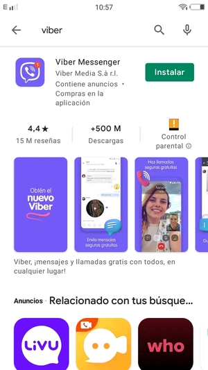 Seleccione la aplicación