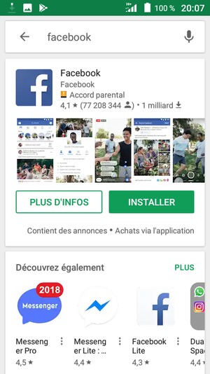 Sélectionnez l'appli