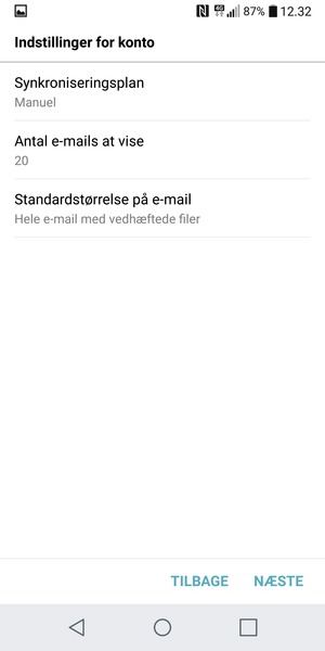 Vælg NÆSTE