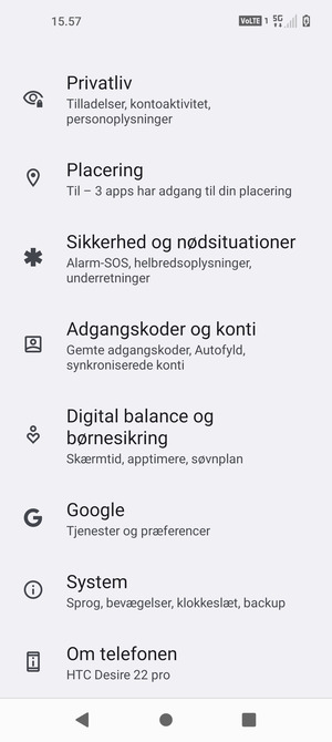 Scroll til og vælg System