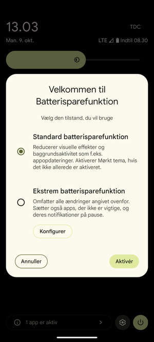 Vælg Aktivér