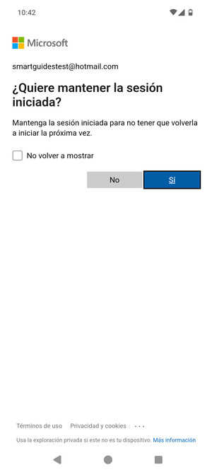 Seleccione la opción deseada