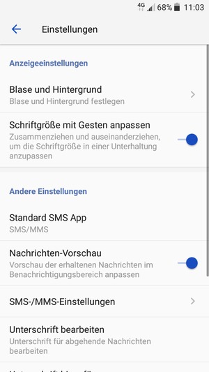 Wählen Sie SMS/MMS-Einstellungen