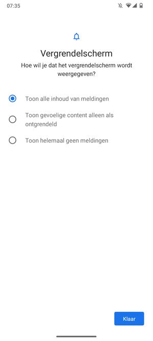 Selecteer uw voorkeursoptie en selecteer Klaar
