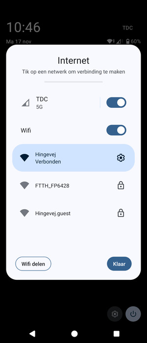 Schakel Wifi uit