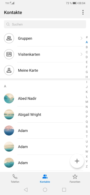 Wählen Sie die Menü-Taste