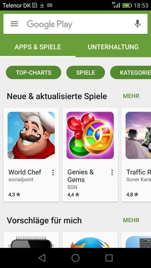 Wählen Sie die Suchleiste