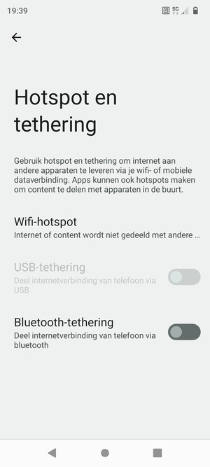 Selecteer Wifi-hotspot