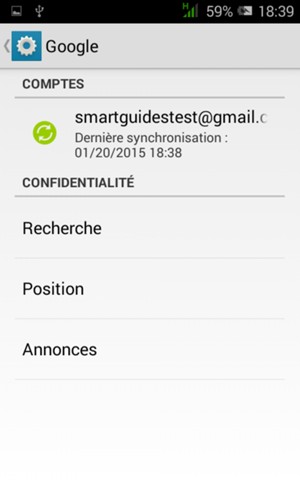 Sélectionnez votre compte