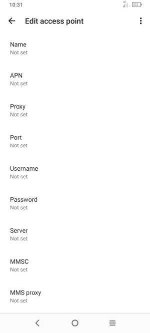 Enter MMS information