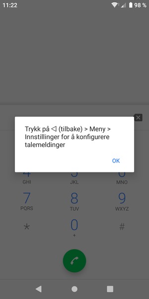 Hvis personsvar ikke er innstilt, velg OK