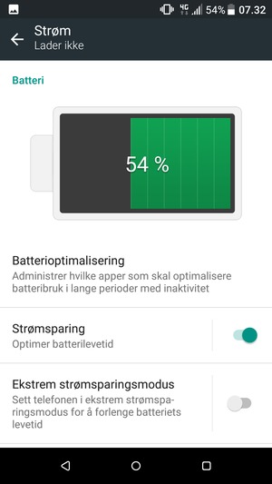 Slå Strømsparing på