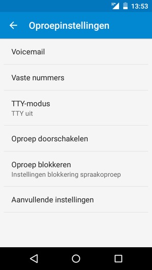 Selecteer Voicemail