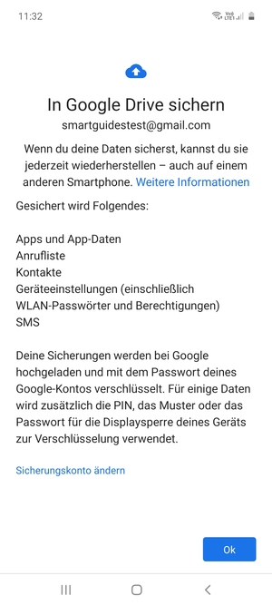 Wählen Sie OK