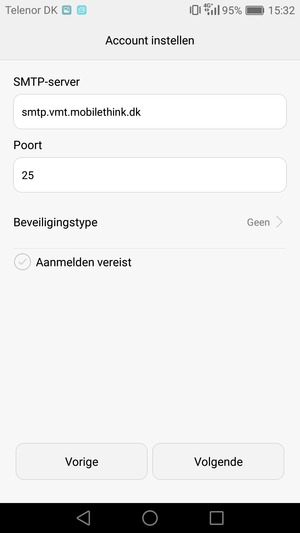 Haal het vinkje uit het Aanmelden vereist selectievakje en selecteer Volgende