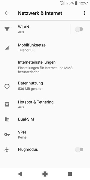 Wählen Sie Mobilfunknetze