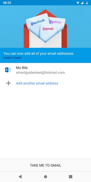 Select TAKE ME TO GMAIL