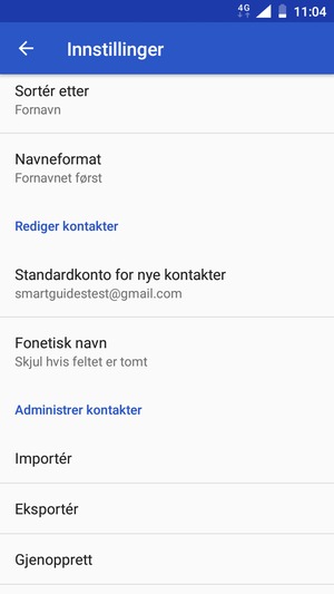 Bla til og velg Importér
