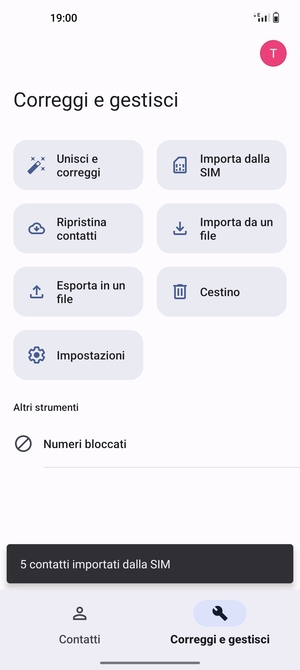 I tuoi contatti verranno salvati sul tuo account Google, e salvati sul tuo telefono la prossima volta che Google sarà sincronizzato.