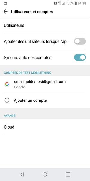 Sélectionnez votre compte Google