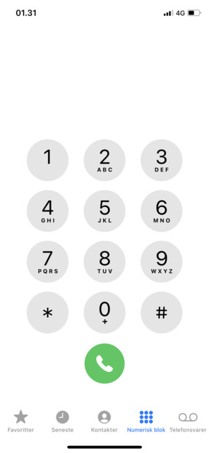 Vælg Telefonsvarer