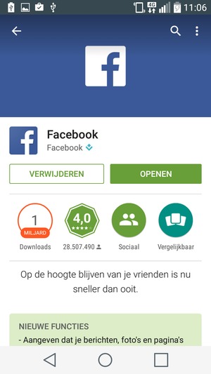Selecteer OPENEN