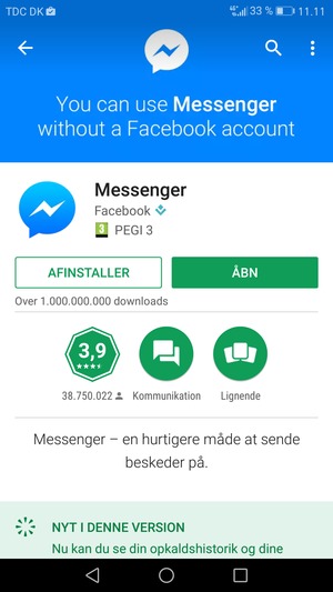 Vælg ÅBN
