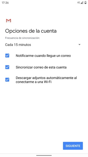 Seleccione SIGUIENTE