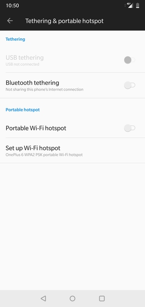 Select Set up Wi-Fi hotspot