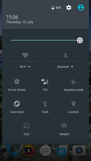 Adjust brightness to the required level