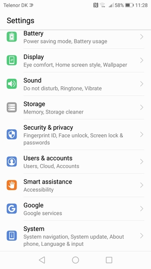 Scroll to and select System