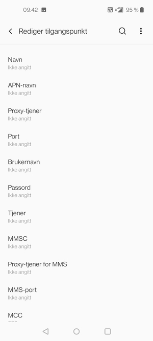 Skriv inn internett-informasjon