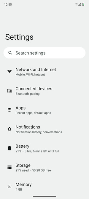 Select Network and Internet