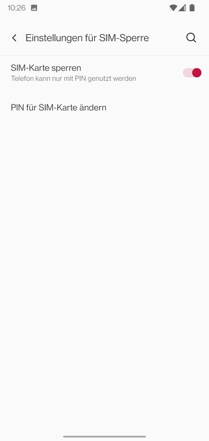 Wählen Sie PIN für SIM-Karte ändern