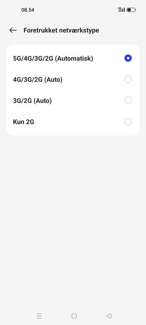 Vælg din foretrukne mulighed