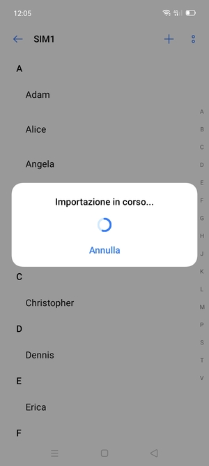 I tuoi contatti verranno salvati sul tuo account Google, e salvati sul tuo telefono la prossima volta che Google sarà sincronizzato.